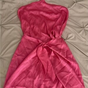 Amanda Uprichard Vibrant Pink Strapless Dress